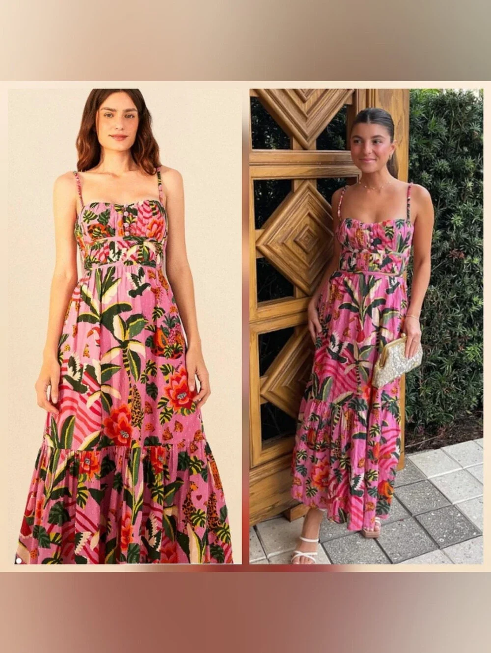 Farm Rio Pink Leopard Forest Mididress